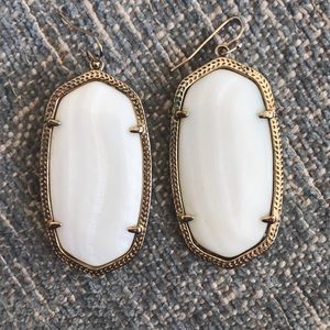 White Kendra Scott Danielle earrings